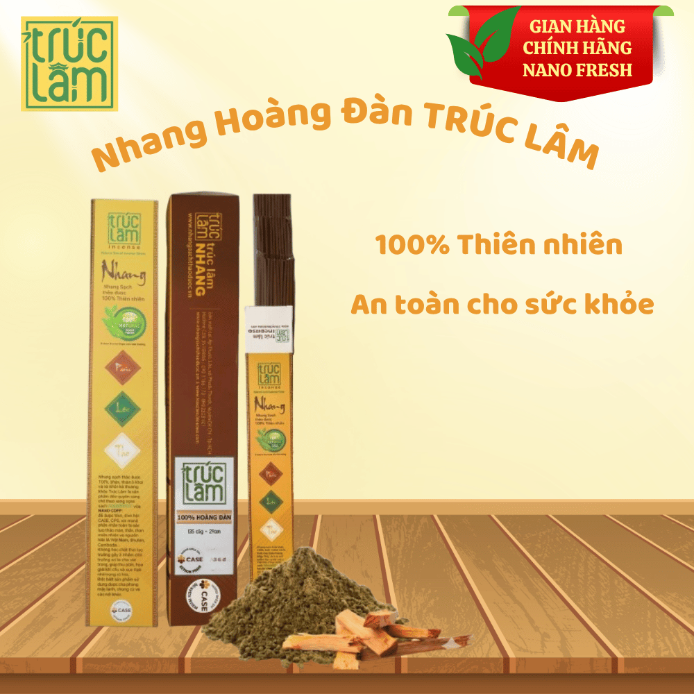 Nhang sạch thảo dược Trúc Lâm - Hoàng đàn