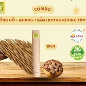 A1. COMBO ỐNG GỖ + NHANG TRẦM HƯƠNG KHÔNG TĂM TRÚC LÂM - 10CM