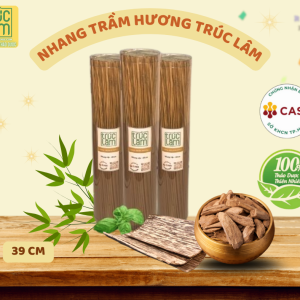 Nhang sạch thảo dược Trầm hương Trúc Lâm - Loại 39cm (322 cây)