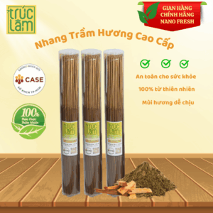Nhang sạch thảo dược Trầm hương Trúc Lâm – Loại 38cm (150 cây)