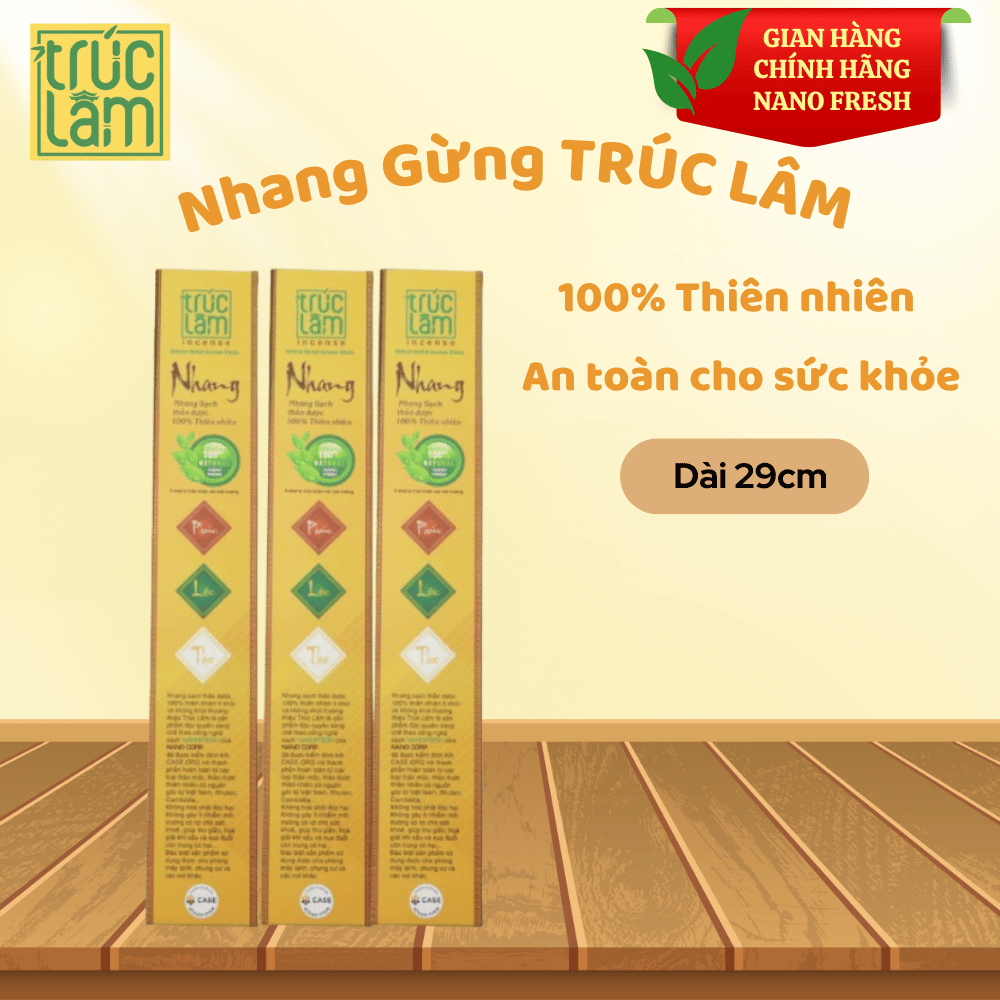 Nhang sạch thảo dược Trúc Lâm – Gừng
